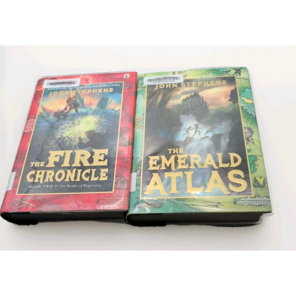LOT 2 THE BOOKS OF BEGINNING:1 EMERALD ATLAS; 2 FIRE CHRONICLE BY JOHN STEPHENS